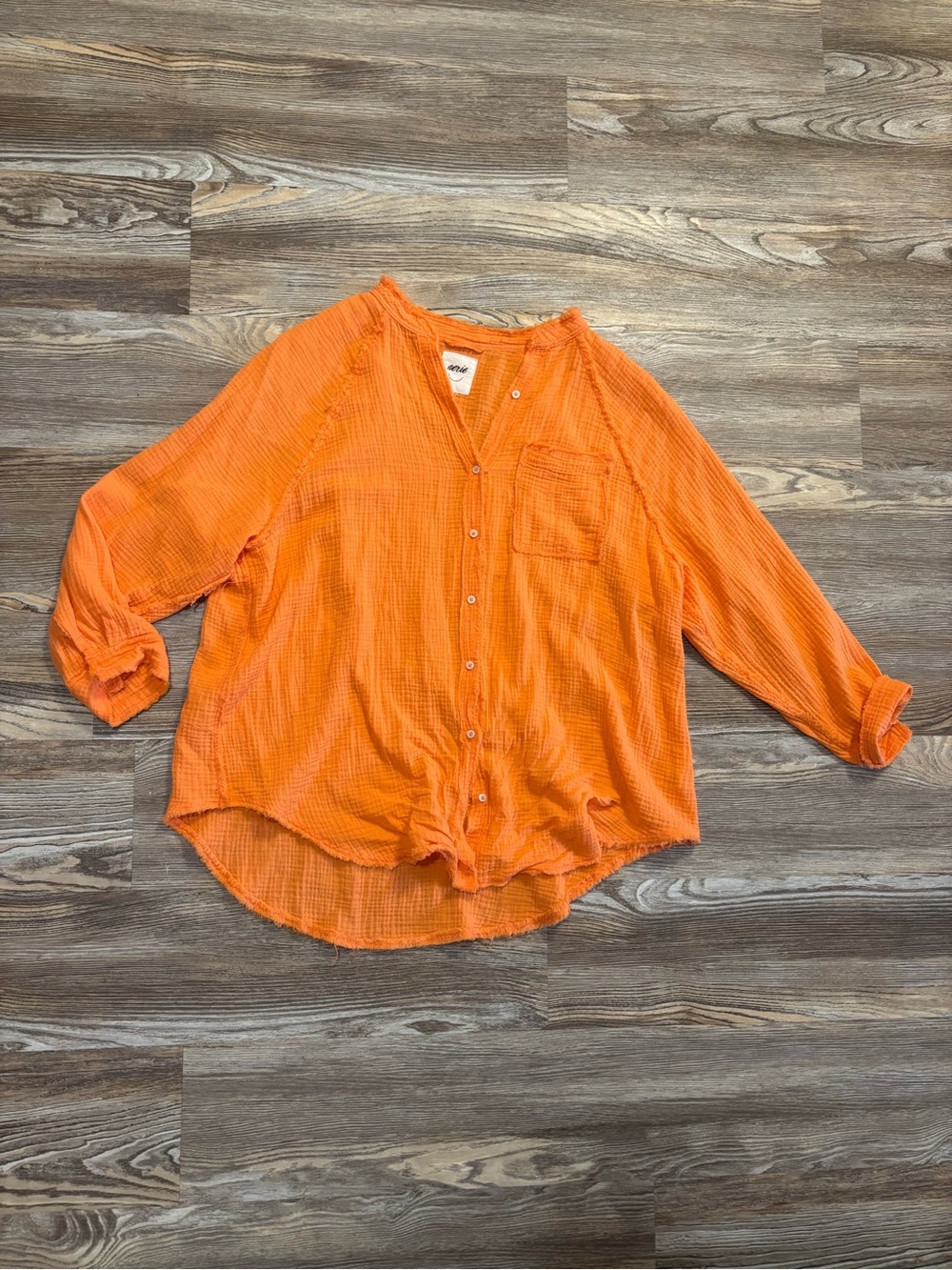 Aerie Button Up Gauze Top - M
